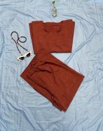 شومیز شلوار آیوا یقه کوبایی ساده